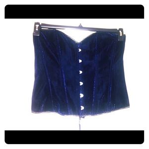2/$14 Deep purple velvet plus size corset